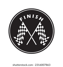 Race flag icon vector illustration template design