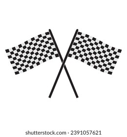 Race flag icon vector illustration template design