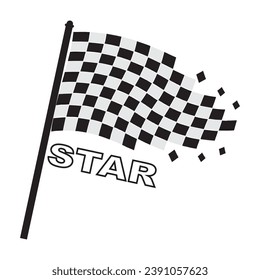 Race flag icon vector illustration template design