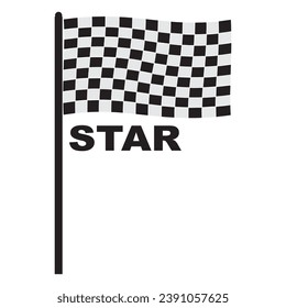 Race flag icon vector illustration template design