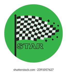 Race flag icon vector illustration template design