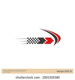 race flag icon vector logo template