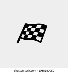 Race flag icon. Race flag vector symbol