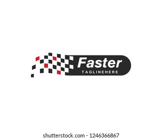 Race flag icon vector template