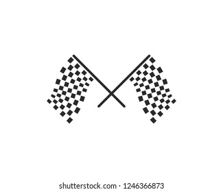 Race flag icon vector template
