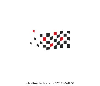 Race flag icon vector template