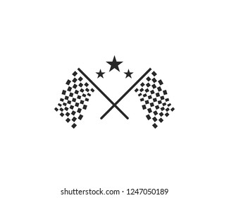 Race flag icon vector template