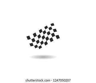 Race flag icon vector template