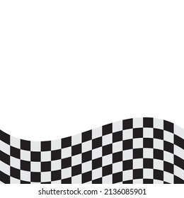 Race flag illustration isolated on white background
