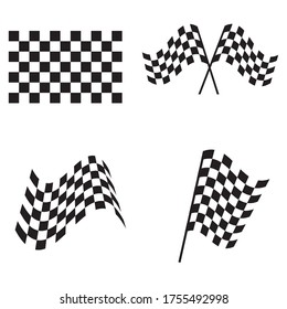 race flag illustration logo vector