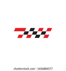 Race Flag Logo Design Vector Template