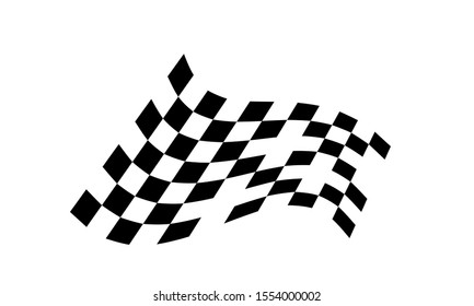 Race flag logo icon, modern simple design illustration vector template

