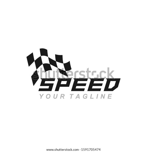 Race\
flag logo icon, simple design illustration\
vector