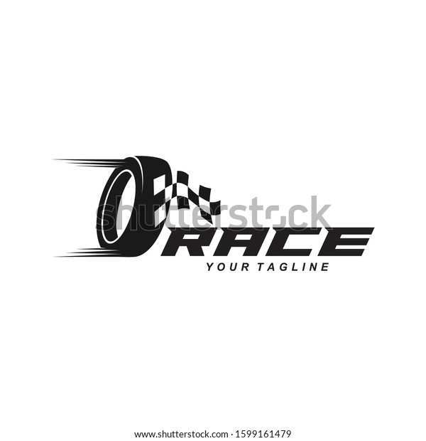 Race\
flag logo icon, simple design illustration\
vector