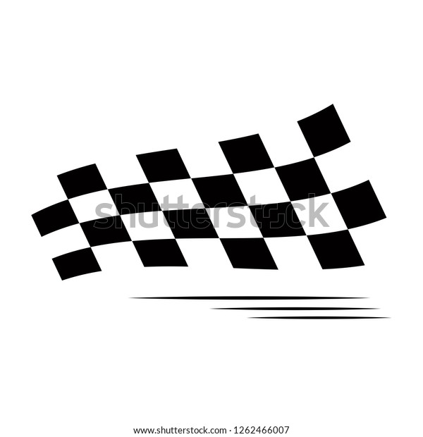 Race flag logo isolated on white background.\
Race flag logo for web site, app and logotype design. Creative art\
concept, vector\
illustration