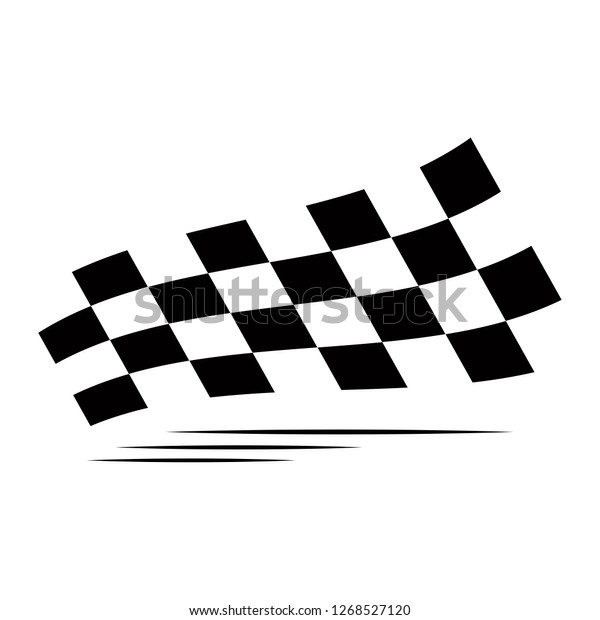 Race flag logo isolated on white background.\
Race flag logo for web site, app and logotype design. Creative art\
concept, vector\
illustration