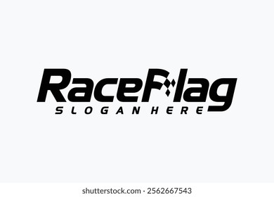 race flag logo, lettering race flag logo
