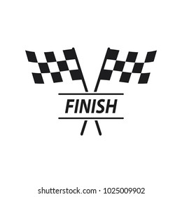 race flag logo template 