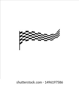 Race Flag Logo Template. Simple Flag Design 