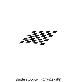 Race Flag Logo Template. Simple Flag Design 