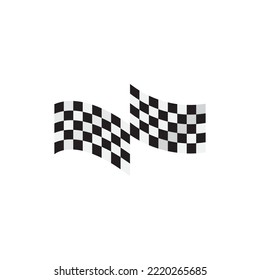 Race flag logo vector illustration template design