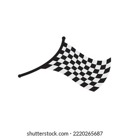 Race flag logo vector illustration template design