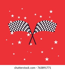 race flag logo vector illustration
