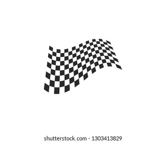 Race flag logo vector template