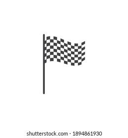 Race flag logo vector template