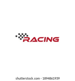 Race Flag Logo Vector Template