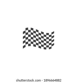 Race flag logo vector template