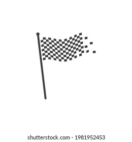 Race flag logo vector template