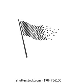 Race flag logo vector template