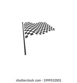 Race flag logo vector template