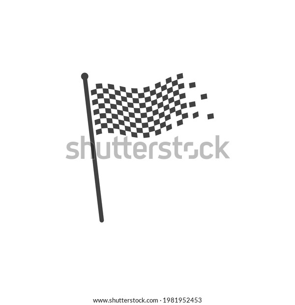 Race flag logo vector\
template