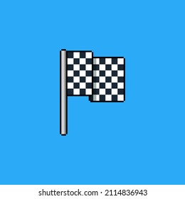 Race flag in pixel art design