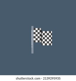 race flag in pixel style