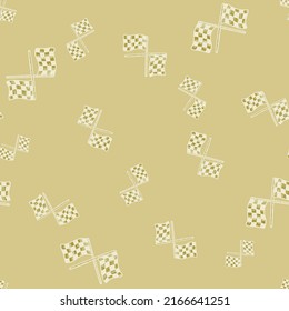Race flag seamless pattern engraving. Vintage sport background in hand drawn style. Vector repeated texture for print, fabric, wrapping, wallpaper, tissue.