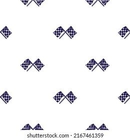 Race flag seamless pattern engraving. Vintage sport background in hand drawn style. Vector repeated texture for print, fabric, wrapping, wallpaper, tissue.