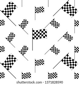 Race Flag Seamless Pattern, Vinyl Ready Vector Art Illustration