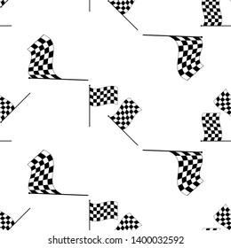 Race Flag Seamless Pattern, Vinyl Ready Vector Art Illustration