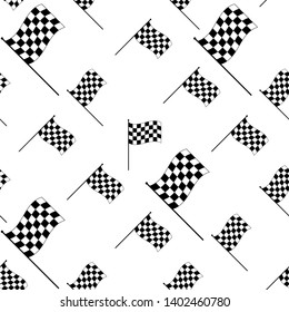 Race Flag Seamless Pattern, Vinyl Ready Vector Art Illustration