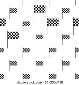 Race Flag Seamless Pattern, Vinyl Ready Vector Art Illustration