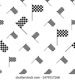 Race Flag Seamless Pattern, Vinyl Ready Vector Art Illustration