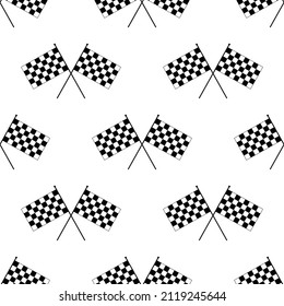 Race Flag Seamless Pattern, Vinyl Ready Vector Art Illustration