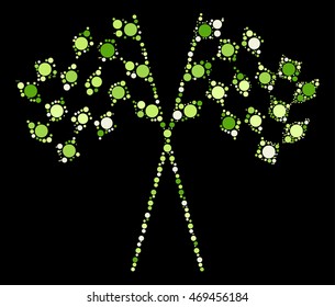 race flag shape vector design by color point