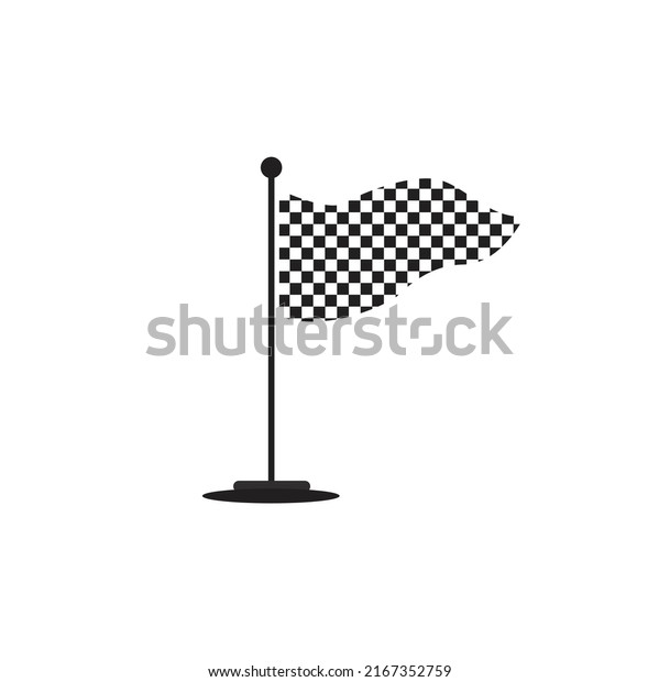 Race flag simple logo\
design vector