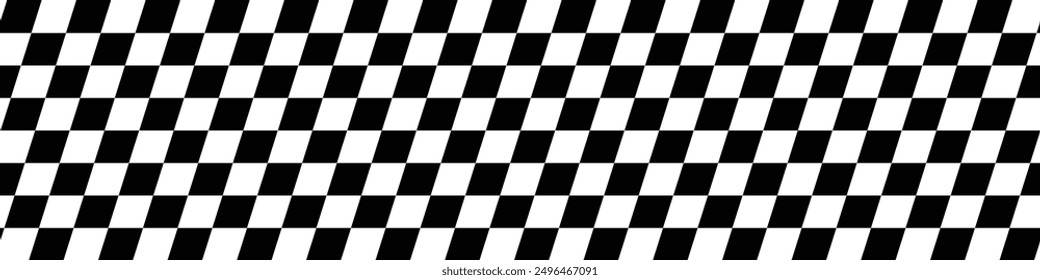 Race flag. Speed flag design. Car rally competition. Black and white squares pattern. Vector illustration