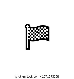 Race flag. Start finish flag icon
