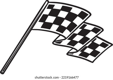 Race Flag Symbol Icon Vector Illustration. Checkered flag icon.